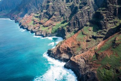 Scenic view of sea against shore