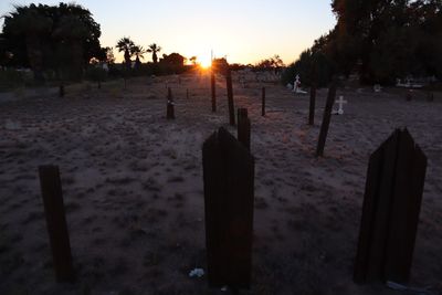 Scenic view of beach during sunset