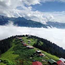 Scenic view of mountain and sky