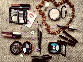 High angle view of sunglasses on table