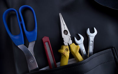 Close-up of various tools