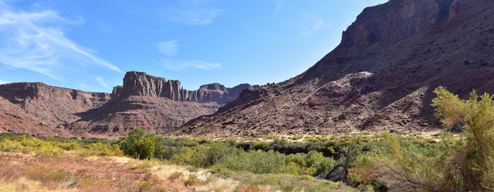 Moab panorama views colorado river jackass canyon red cliffs canyonlands arches national park, utah