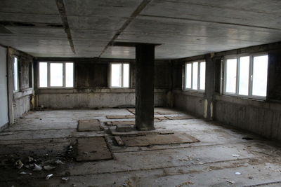 Interior of abandoned building