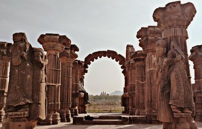 View of historic temple against clear sky