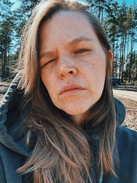 Portrait of young woman