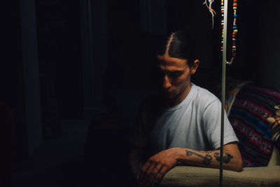 Man sitting at home
