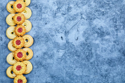 High angle view of bananas on white background