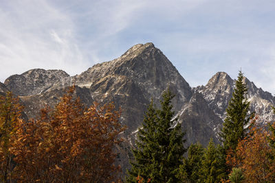 Scenic view of mountain range against sky