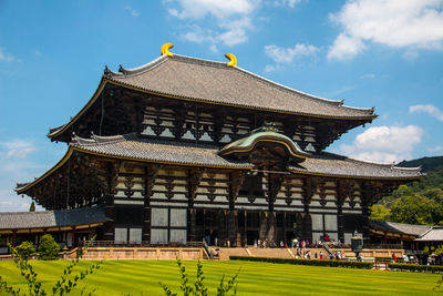 Low angle view of temple