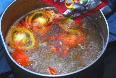 Close-up of soup in bowl