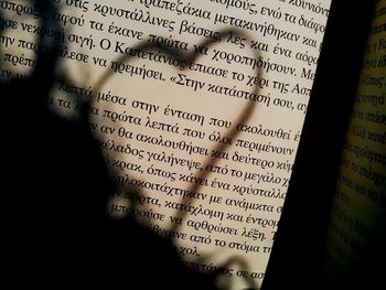 Close-up of books on table