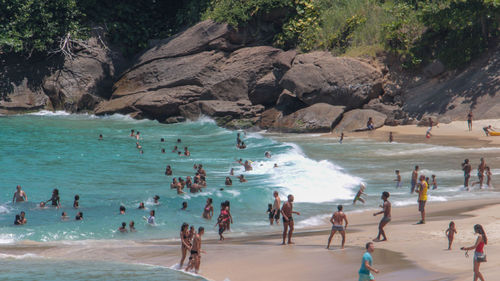 Group of people on beach