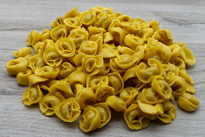 High angle view of vegetables on table