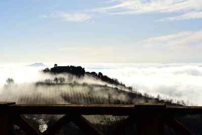 Scenic view of mountain against sky