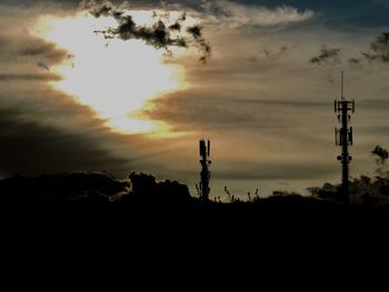 Low angle view of silhouette tree against sky during sunset