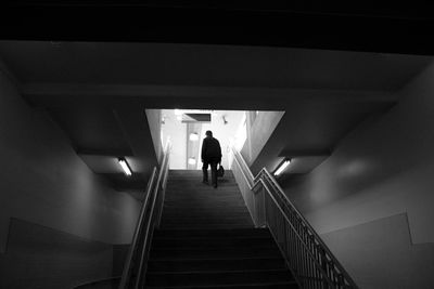 Full length of man walking in building