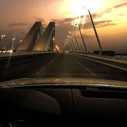 Road at sunset