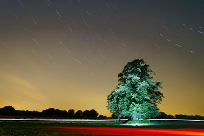 Star field against star field at night