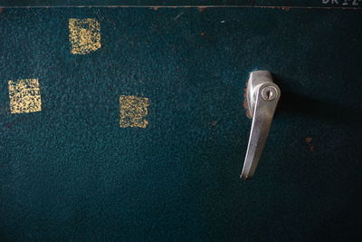 Close-up of locker door