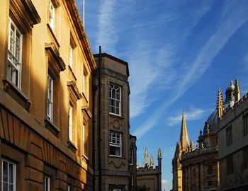 Low angle view of buildings against sky