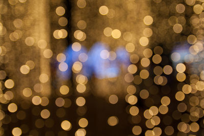 Defocused image of illuminated lights