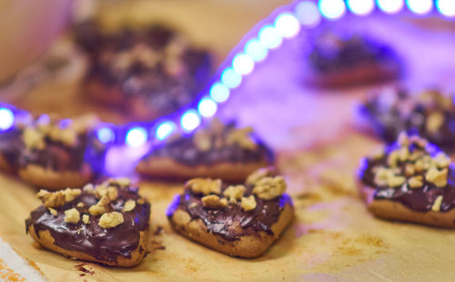 Close-up of candies on table