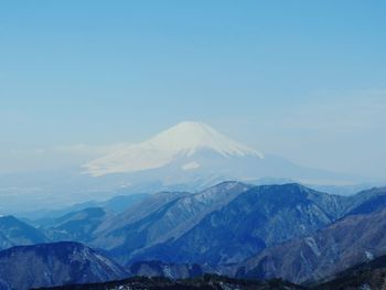 Scenic view of tanzawa mountains against sky