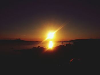 Scenic view of landscape against sky during sunset