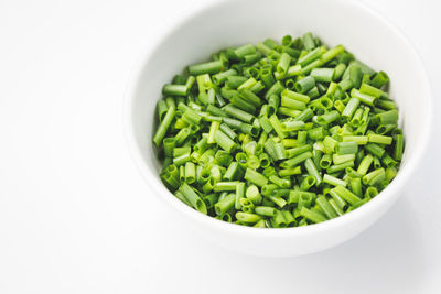 High angle view of salad in bowl