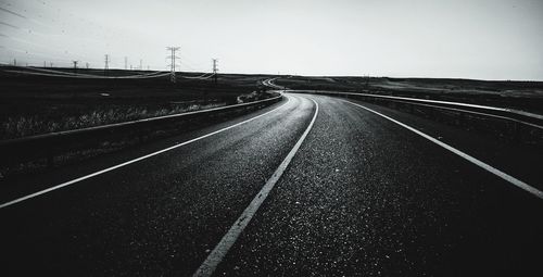 Railroad tracks on road