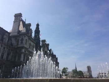 Low angle view of buildings against sky