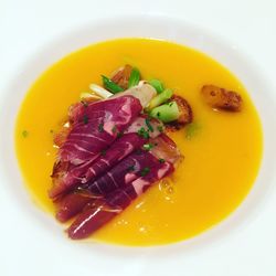 Close-up of soup in bowl