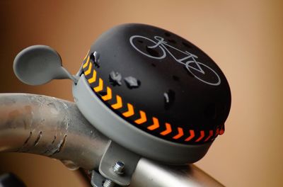 Close-up of bicycle bell