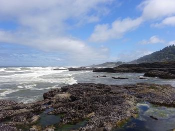 Scenic view of sea against sky