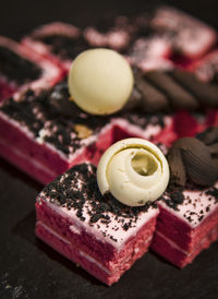 Close-up of cake on table