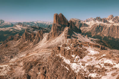 Rock formations against sky