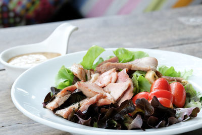 Close-up of food in plate