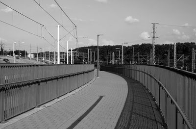 Empty bridge against sky