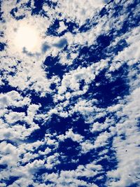 Low angle view of clouds in sky