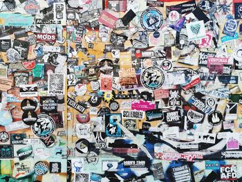 Full frame shot of multi colored wall