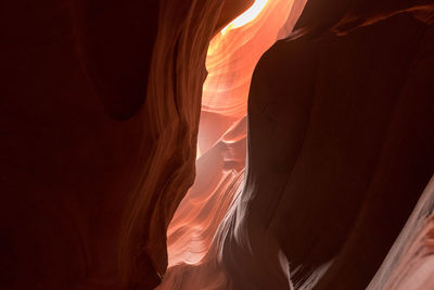 Low angle view of rock formation