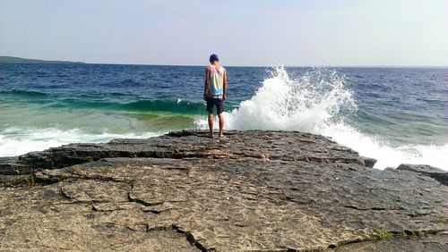 People walking on beach