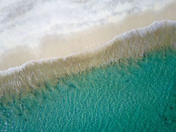 High angle view of beach