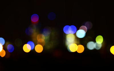 Defocused lights at night