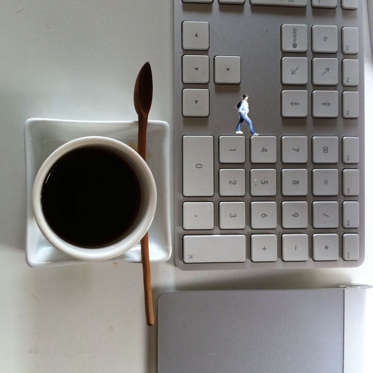 Between coffee, keyboards key and geometry