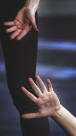 Close-up of hands