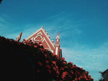 Low angle view of traditional building against sky