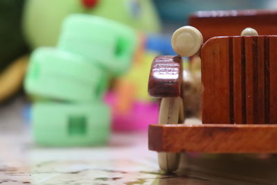 Close-up of stuffed toy on table