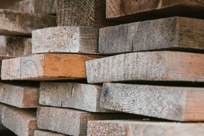 Full frame shot of logs in forest