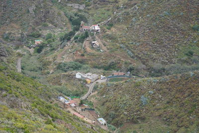 High angle view of trees on landscape